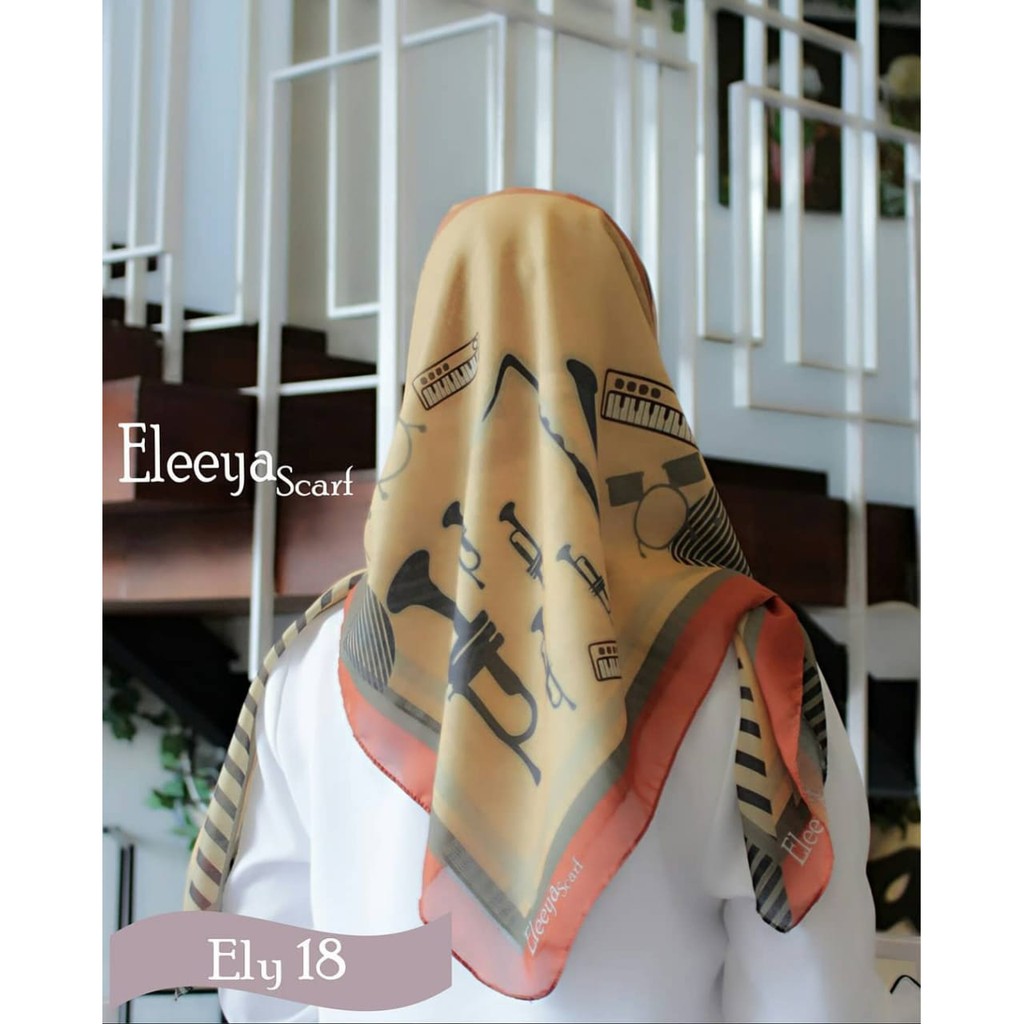 HIJAB SEGIEMPAT MOTIF ELY 18 II Eleeya Scraf