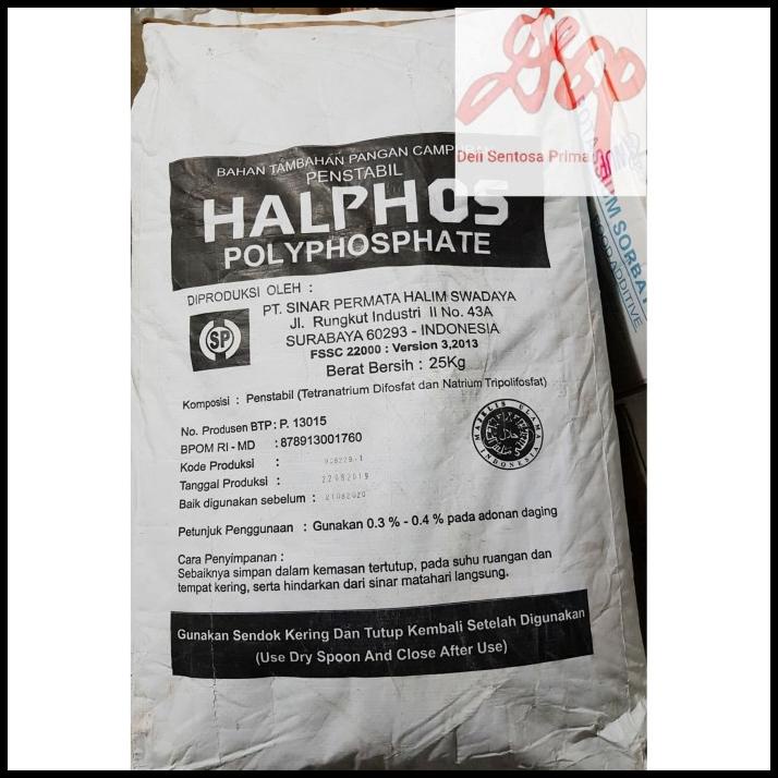 

Halphos Polyphosphate, Pengenyal Tekstur Daging Ex. Lokal 500 Gram