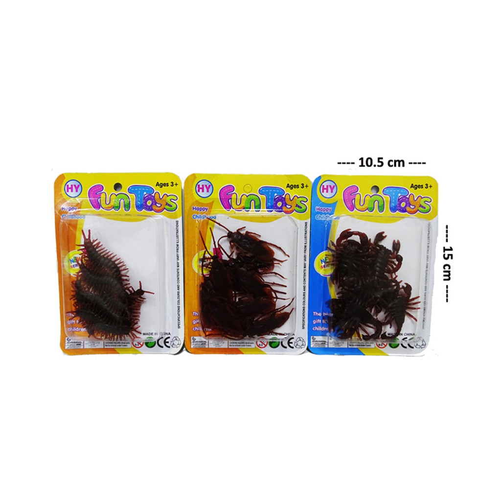 Sekawantoys Mainan anak Prank Kecoak,Kalajengking,Kelabang Isi 10pcs Mirip Aslinya TERMURAH 667B