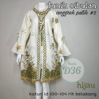  Tunik  Cibulan Anggrek Putih 2 Tunik  Batik  Cantik Tunic 