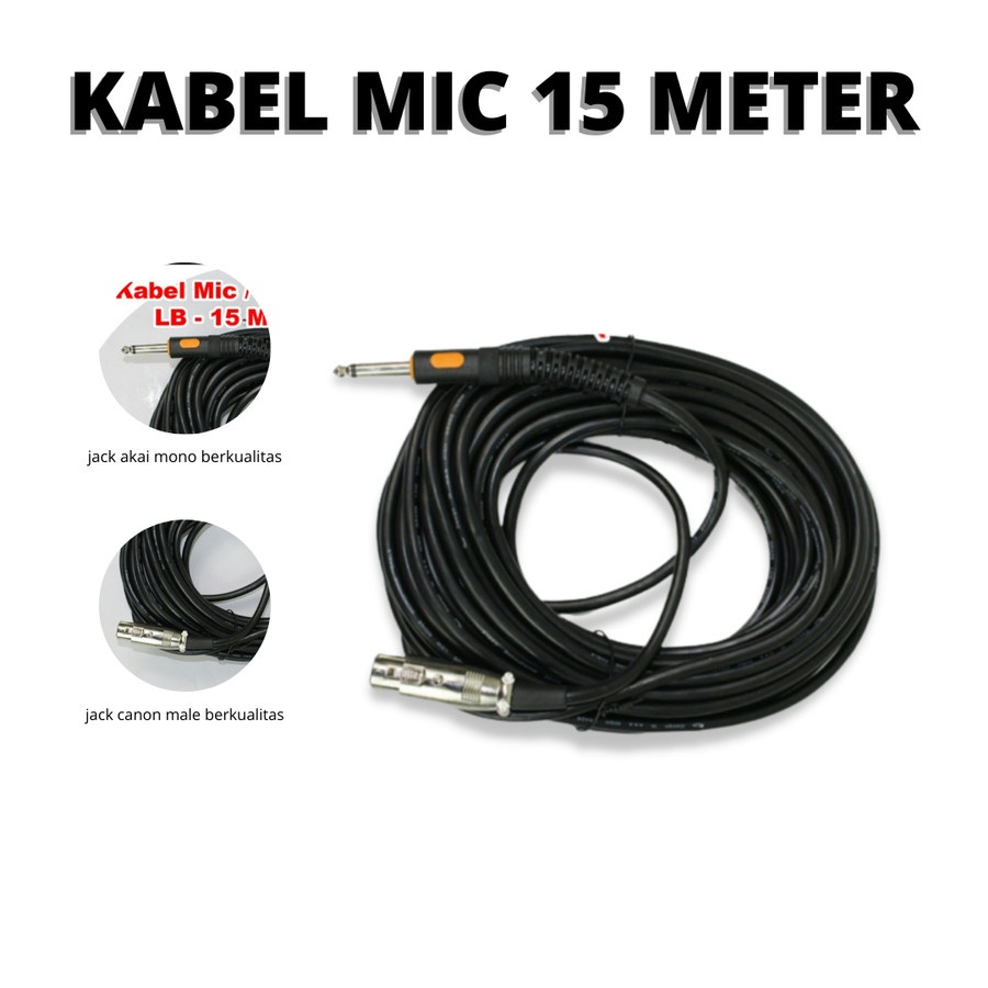 KABEL MIC 15 METER -KABEL MICROPHONE 15 METER