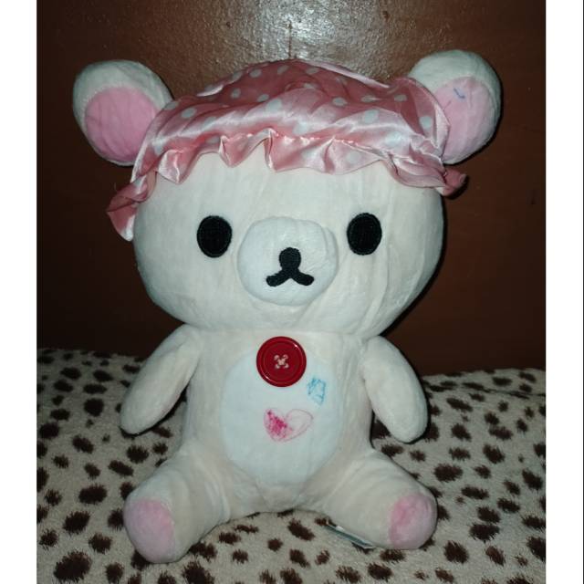 Boneka Korilakkuma topi pink