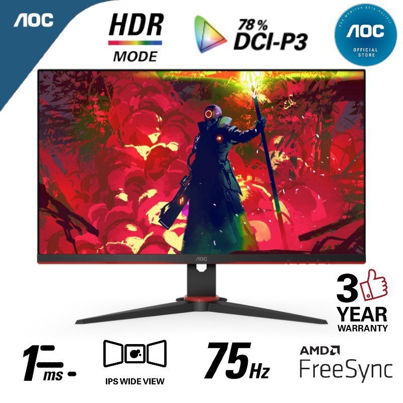 Monitor LED AOC 27G2E5 HDMI VGA 27" 1MS 1920x1080 75HZ