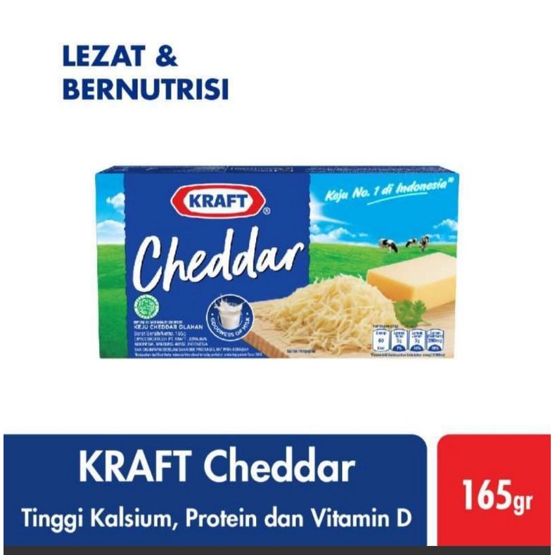 Keju cheddar kraft kecil 165 gram GROSIR