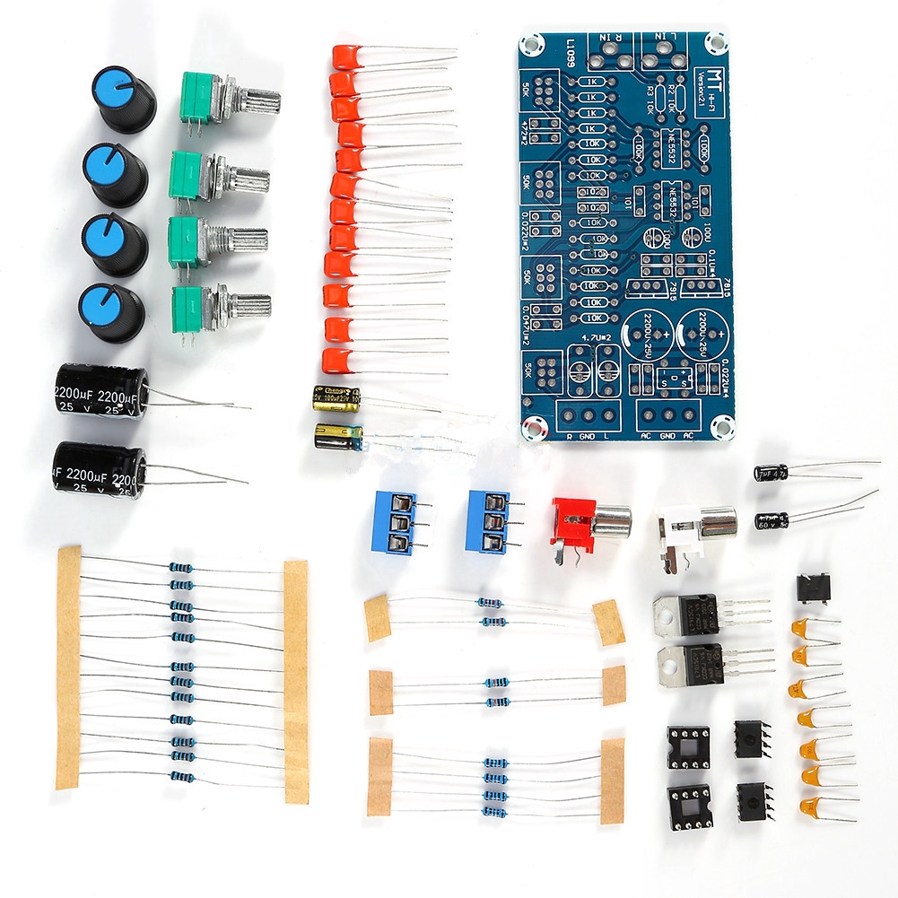 [IN STOCK/COD]NE5532 HIFI OP-AMP Amplifier Volume Tone EQ Control Board Preamplifier Elektronik DIY Kits