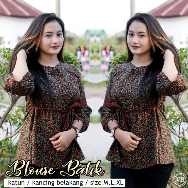 Blous batik istimewa fashion batik wanita dengan motif terbaru dan termurah