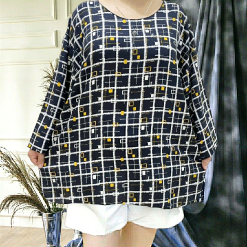 Baju lengan panjang JUMBO size XXXL  BIG SIZE LD 137 CM atasan cewek baju wanita lengan panjang baha