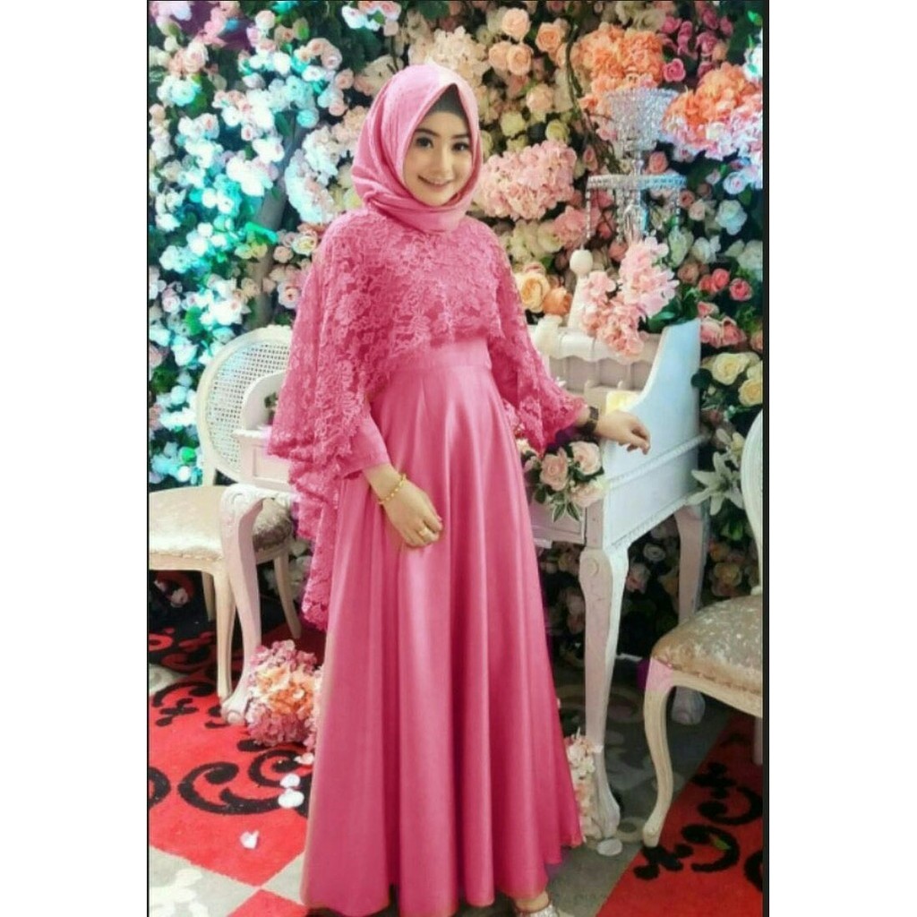 gamis brukat bumil baju hamil kebaya umroh haji maxi dress muslim