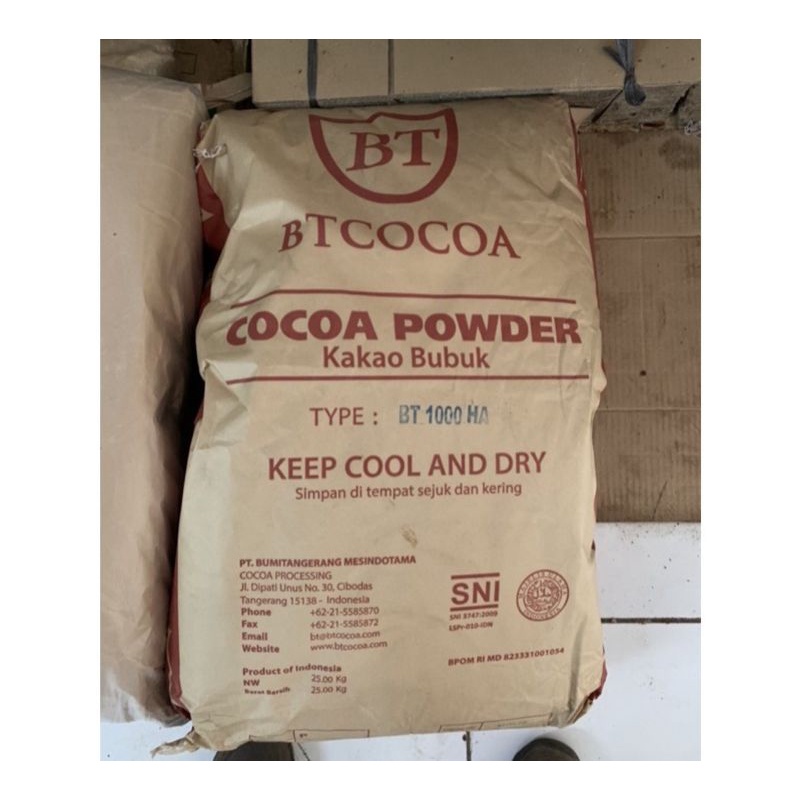 

COKLAT BT COCOA POWDER JAVA 1000HA BUBUK COKLAT 25kg