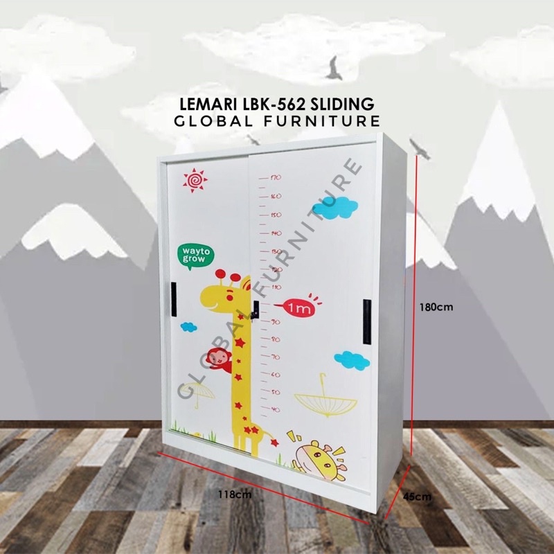Lemari pakaian besi import/lemari baju besi/lemari sliding/lemari pakain besi