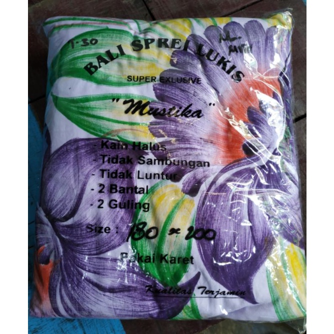 Sprei bali normal uk 180x200 tinggi 30cm