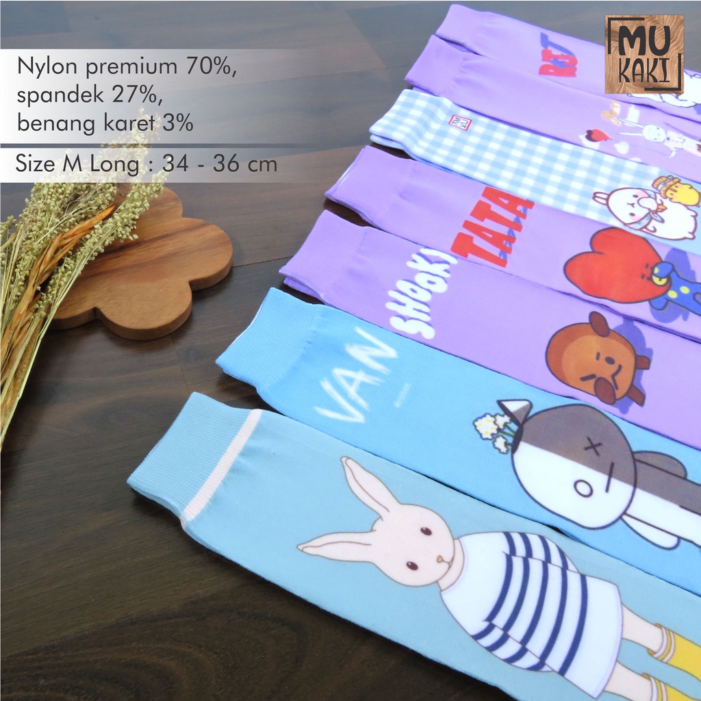 Kaos Kaki Jempol Printing Dewasa Karakter Mukaki 3