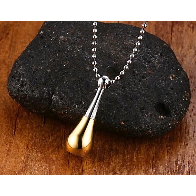 barang berkualitaspengiriman cepat]kualitas terbaik KALUNG LIONTIN TABUNG MINYAK TITANIUM 316L