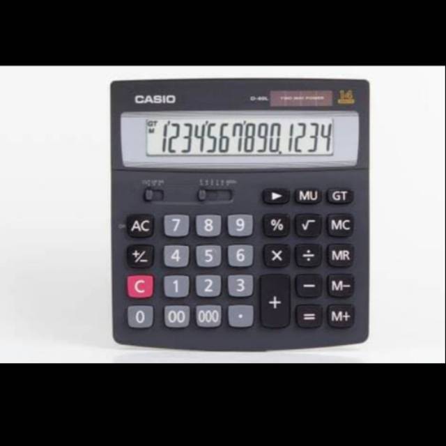 

KALKULATOR/CALCULATOR DESKTOP/KALKULATOR CASIO D-40/ORIGINAL BY CASIO.GARANSI