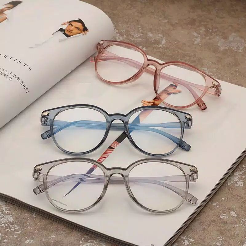 Kacamata Anti Radiasi Lensa Wanita Pria Frame Ringan / Sunglasses import