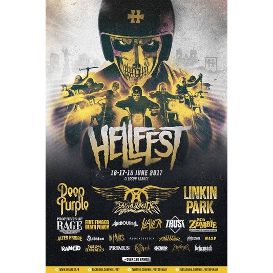 poster Hell Fest festival konser musik band metal punk cadas pamflet