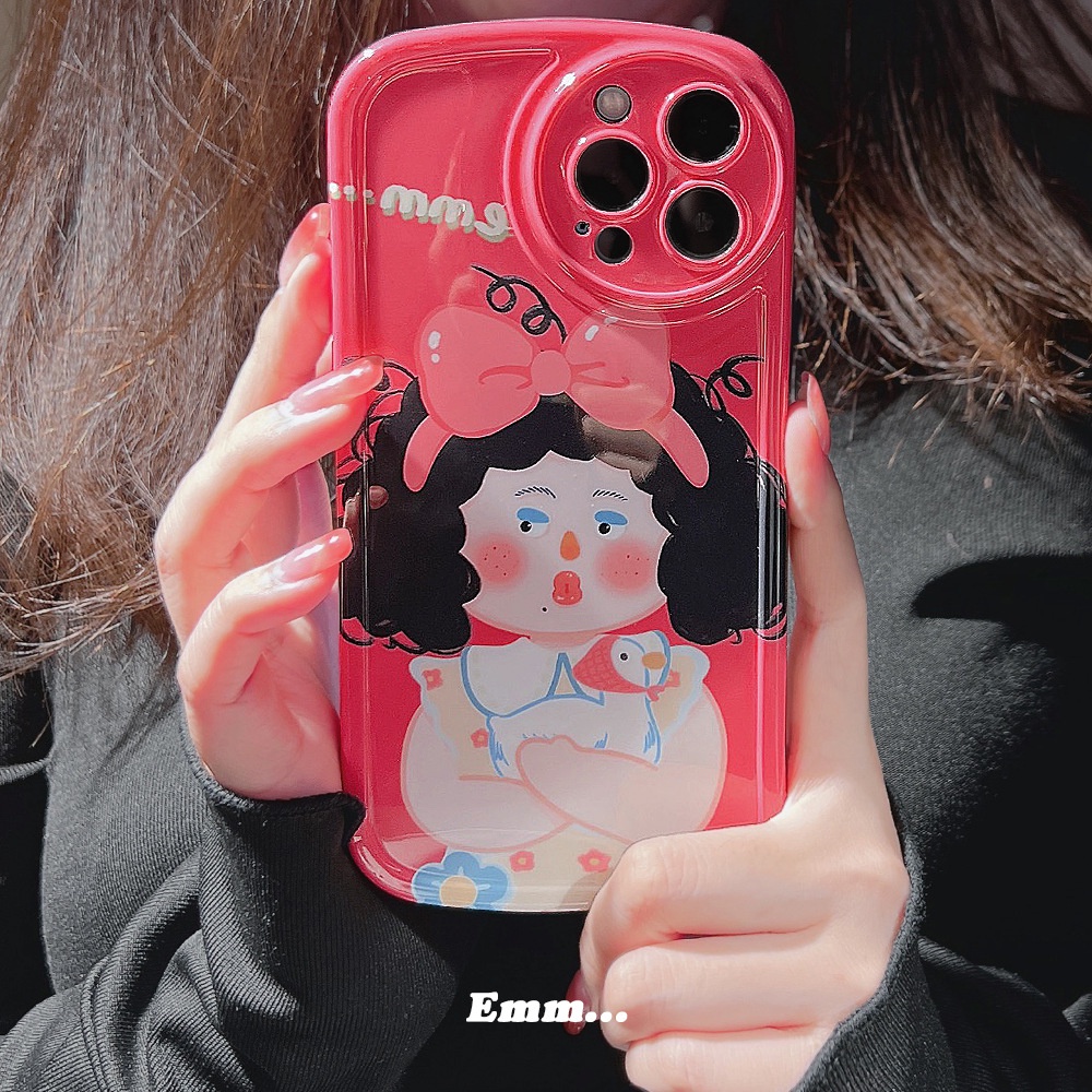 Soft Case Silikon Motif Kartun Perempuan Lucu Cover Iphone 11 12 13 PRO MAX