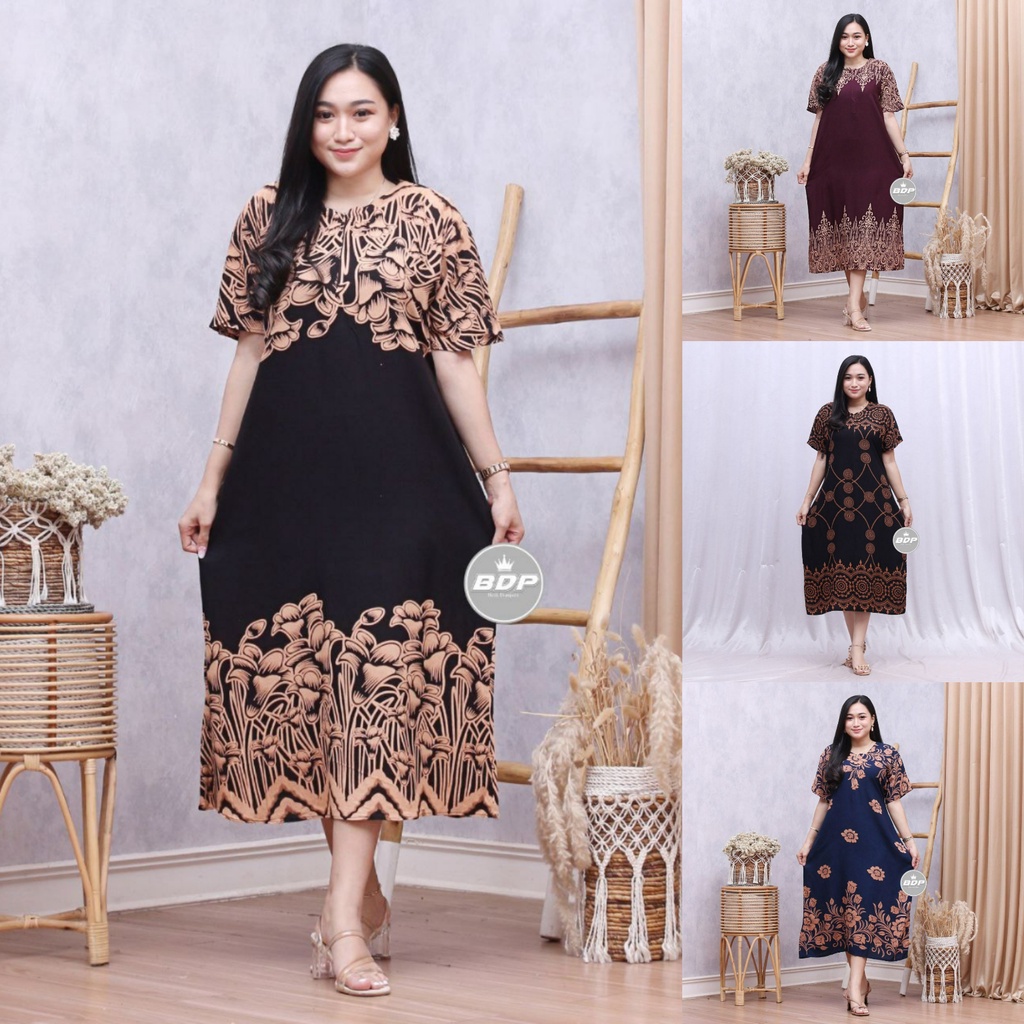 BDP | Daster Wanita Kekinian Motif Terbaru - Daster Wanita Lengan Pendek - Daster Busui Resleting De