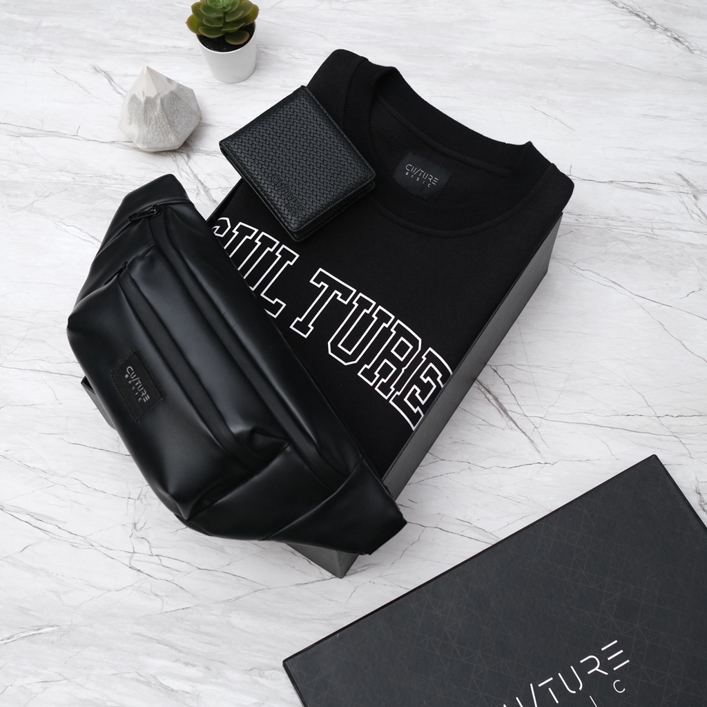 CULTURE BASIC | PAKET BOX LUXURY CREWNECK VOL.2 (CREWNECK + WAISTBAG + DOMPET) INCLUDE BOX