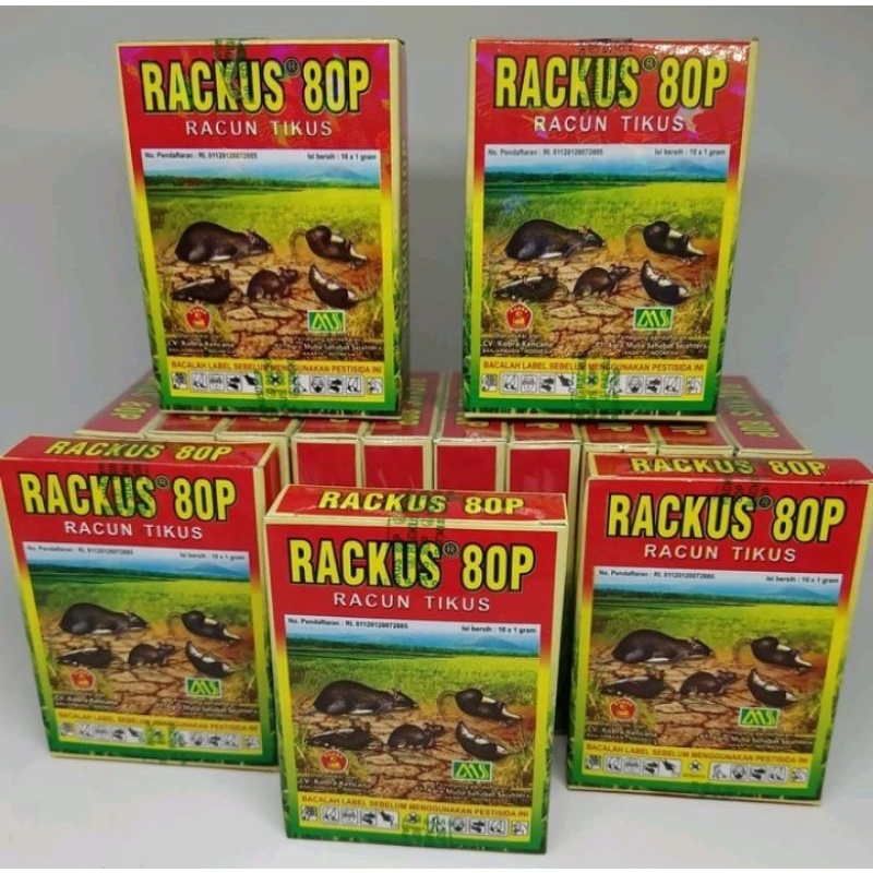 RACKUS 80P RACUN TIKUS PEMBASMI HAMA ISI 10 BUNGKUS