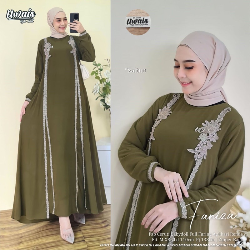 GAMIS LARIS FANIZA ORIGINAL BERLABEL UWAIS