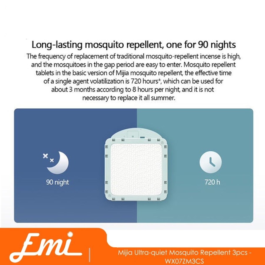 Mijia Ultra-quiet Mosquito Repellent 3pcs Obat Nyamuk WX07ZM3CS