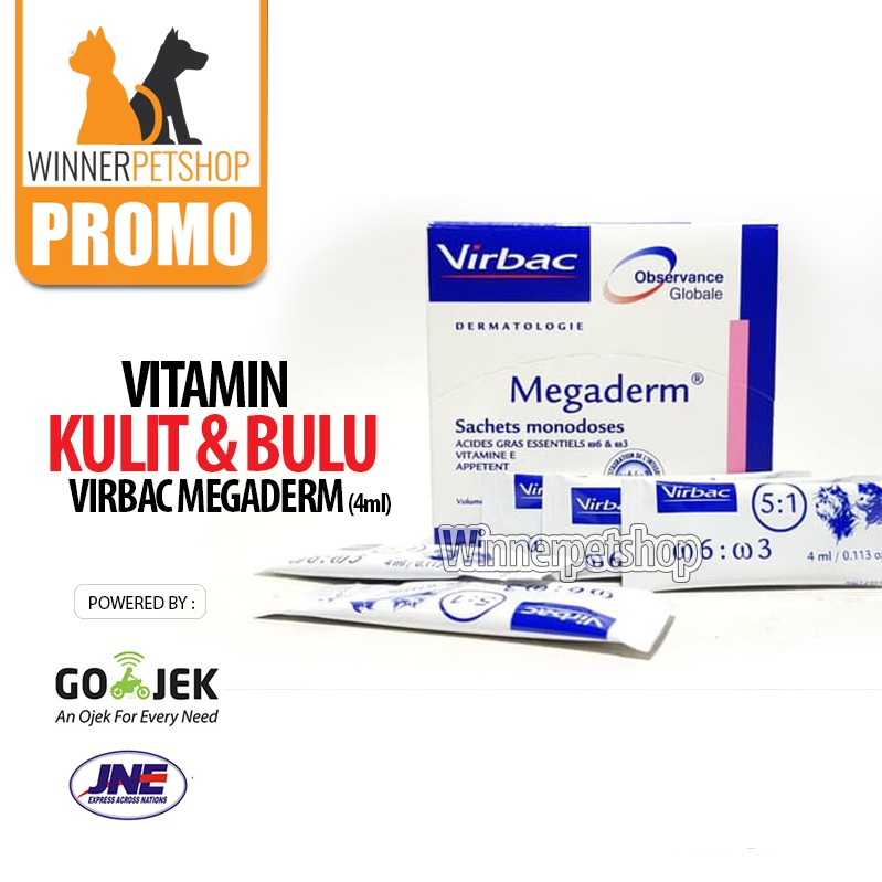 Virbac Megaderm 4ml - Vitam   in Kulit Bulu Anjing kucing