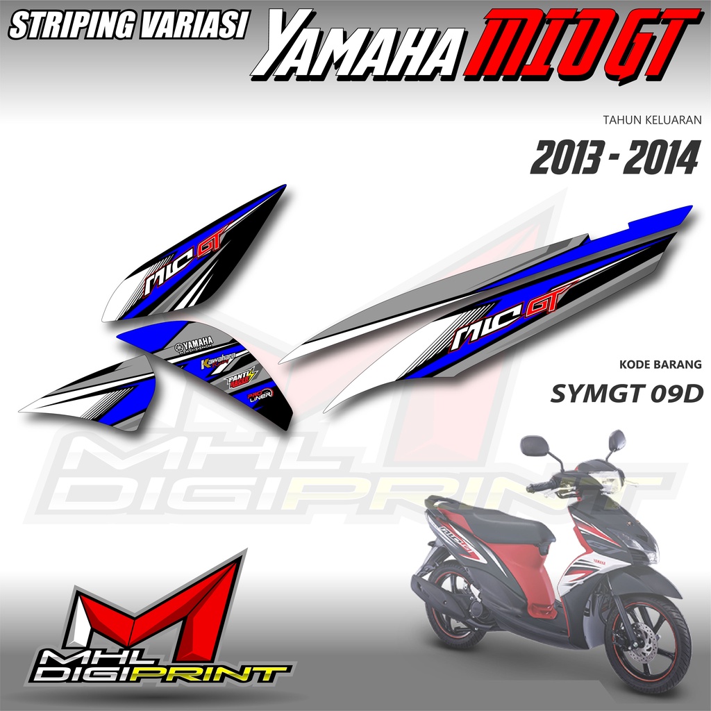 STRIPING VARIASI YAMAHA MIO GT - STIKER VARIASI MIO GT - SYMGT 09