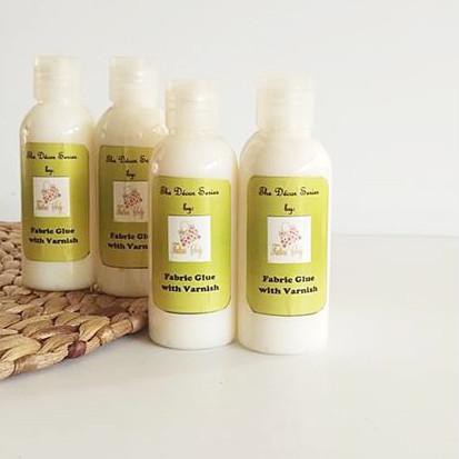 

BANYAK PEMINAT Fabric glue with Varnish 60 mili. Lem Kain dengan Vernish Untuk Kerajinan Decoupage 1