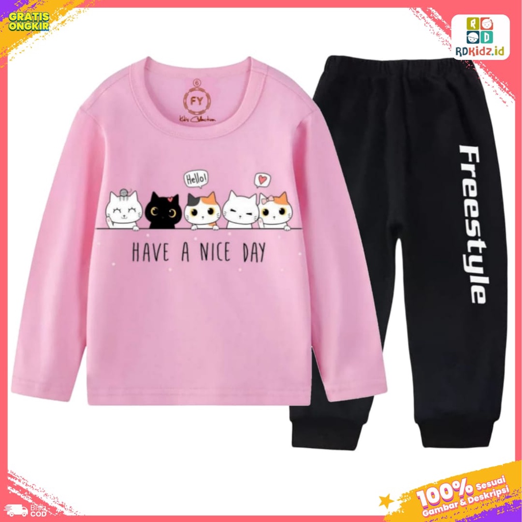 Rdkidzid Set Panjang Anak Laki / Setelan Panjang Anak Laki Laki / Set Panjang Anak Cewek Motif 5Cat