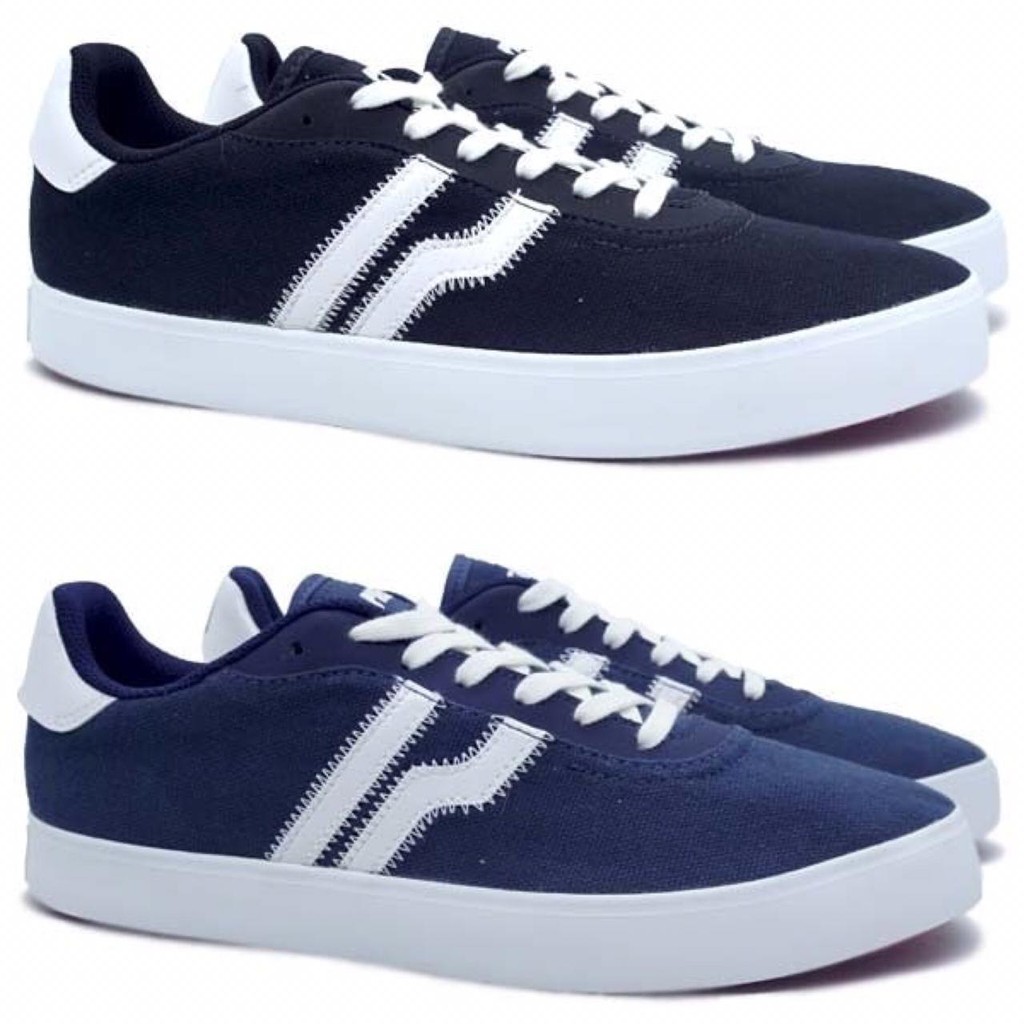 Sepatu Piero Vulcano CVS Black - vintage blue