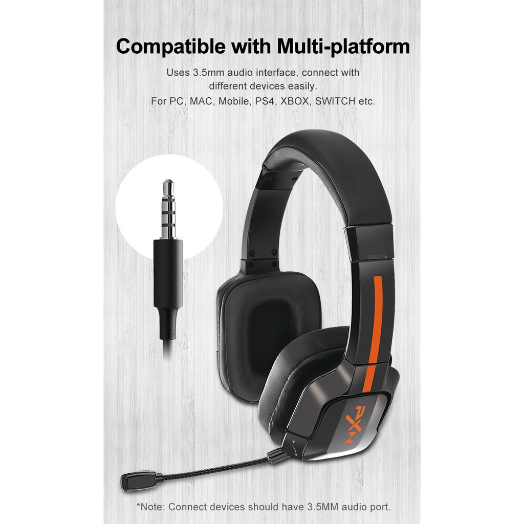 AKN88 - PXN U305 Gaming Lightweight 40MM Headset Microphone Earphone