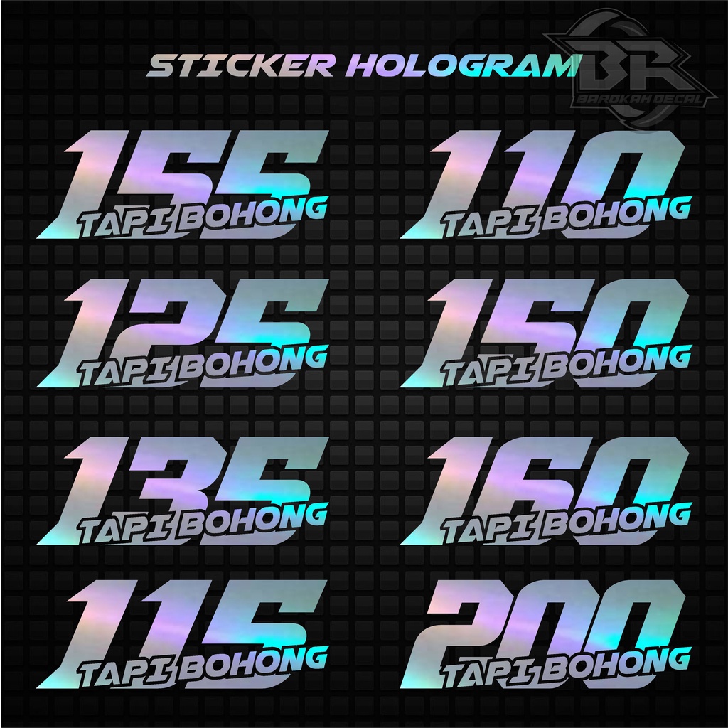 Sticker Cutting Hologram 155 / 125 / 110 / 150 / 135 / 160 / 115 / 200 Tapi