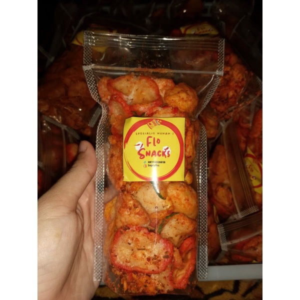

KERUPUK SEBLAK DAUN JERUK ASIN GURIH PEDAS 50gr