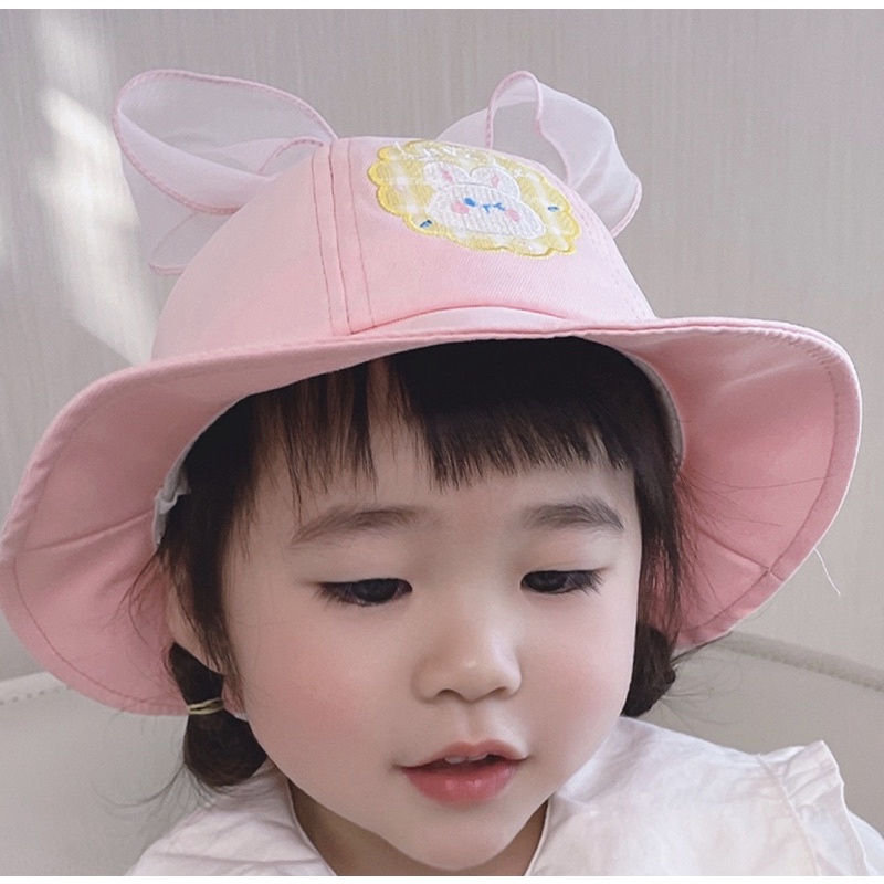 1 2 3 tahun Topi Bucket Anak Balita Perempuan Model Lovely Rabbit