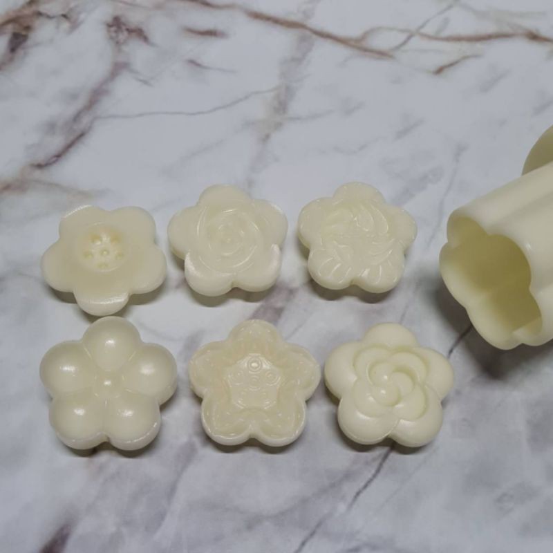 set 6pcs cetakan Nastar Flower press 50gr / mooncake mould / cetakan kue bulan / cookie mold