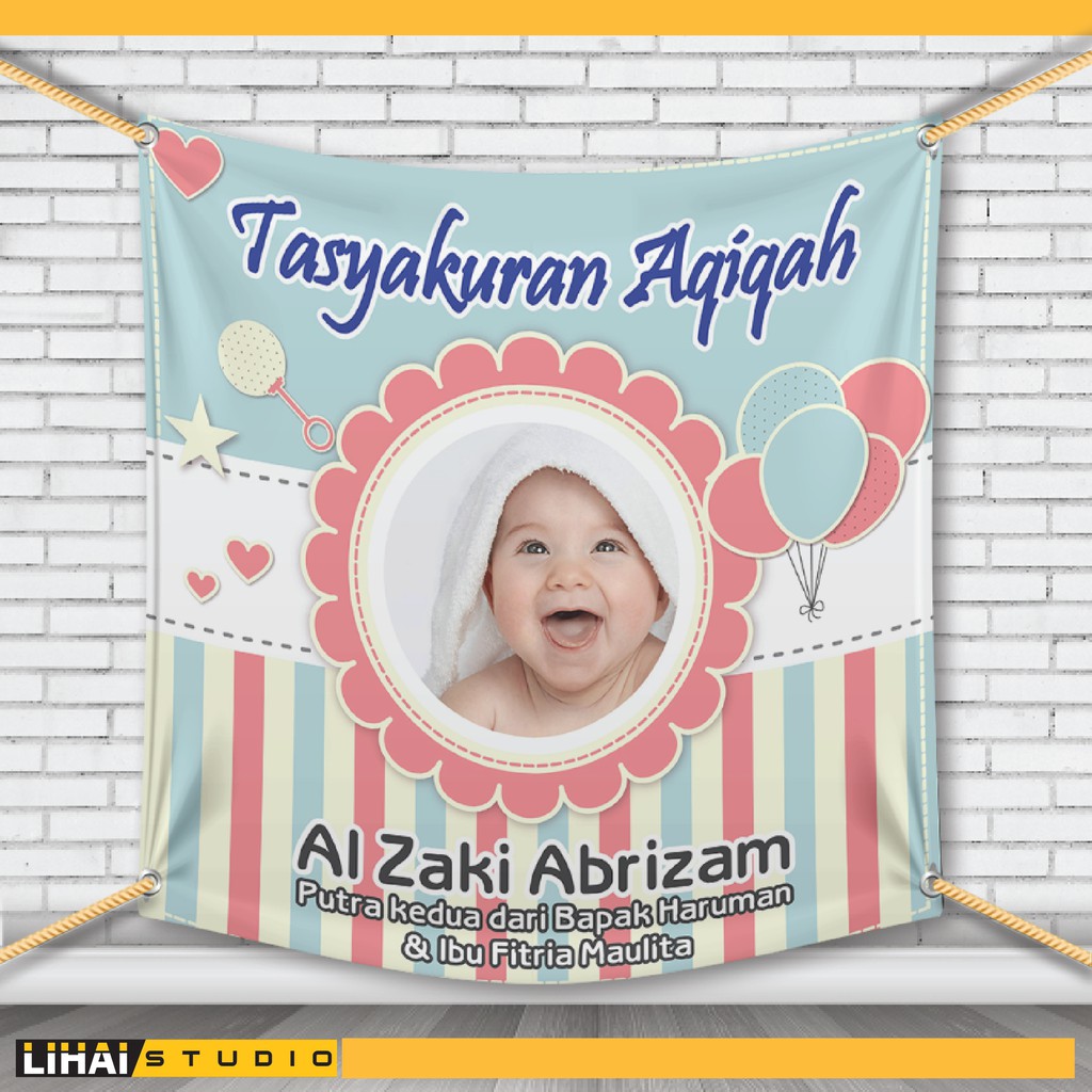 Backdrop Background Banner Spanduk Tasyakuran Aqiqah 009 Shopee Indonesia