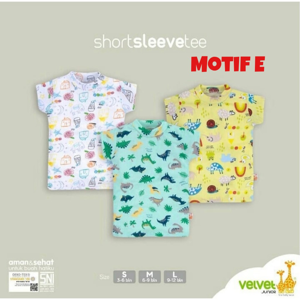 Velvet Kaos OBLONG TIPIS TANGAN PINTAR Pendek Atasan Pendek Anak