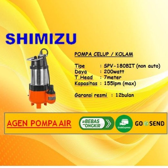 POMPA CELUP SHIMIZU SPV-180BIT (MANUAL)