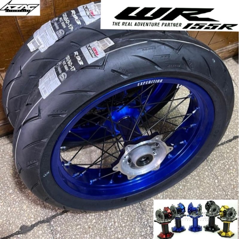 BAN SET WHELSET WR 155 RING VELG EXPEDITION 17/300/350 BAN CORSA R93 120/150