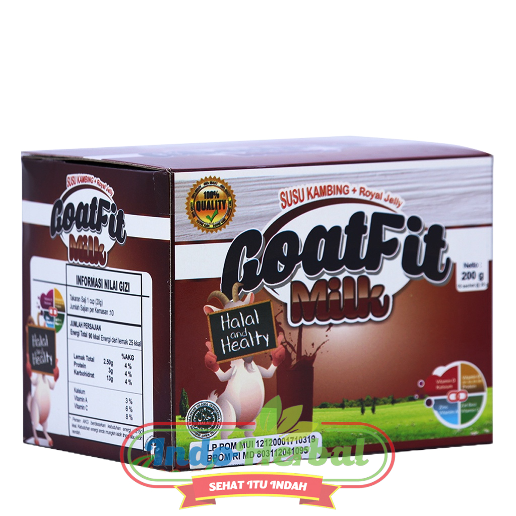 Susu Kambing Etawa Goatfit Milk COKLAT ISI 10 Sachet/ GoatFiT