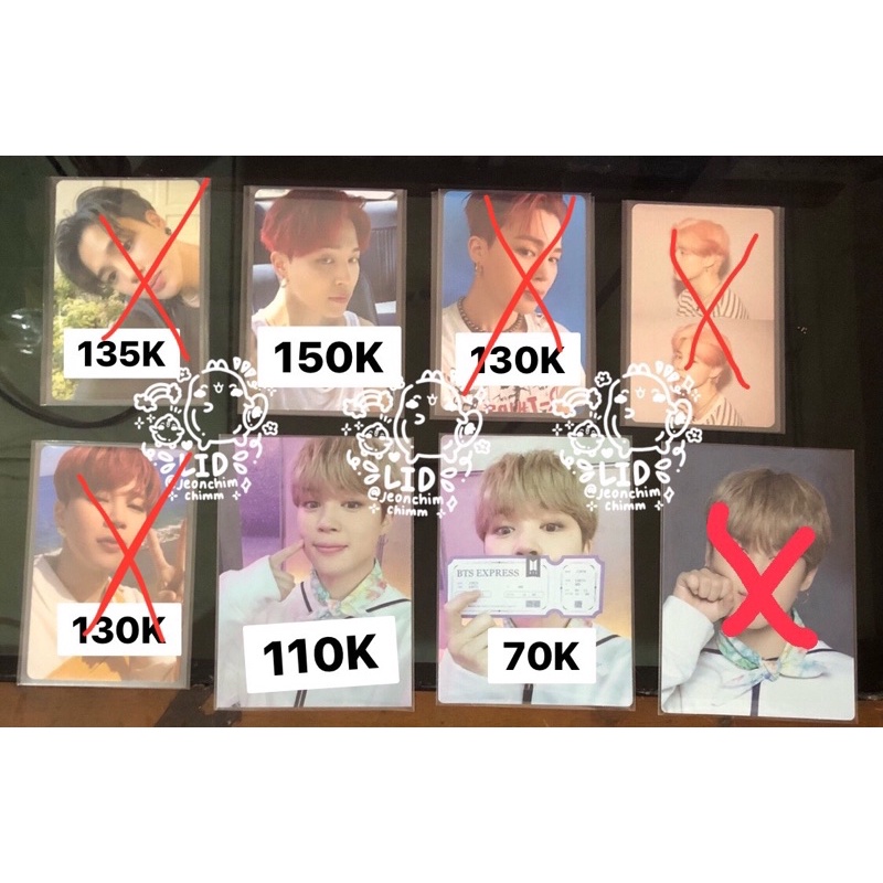 ‼️BACA DESC‼️ photocard jimin be essential, peaches, cream, persona, pob butter, pajama sowozoo, mpc