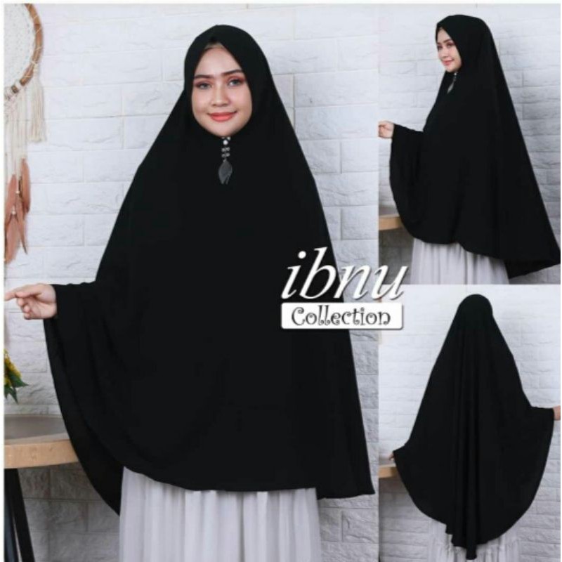 Khimar Jetblack Jumbo / ibnu collection