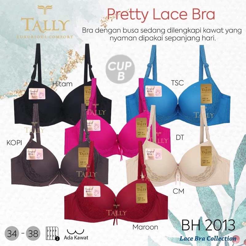 TALLY BRA BH 2013 | CUP B | BUSA SEDANG | ADA KAWAT | SIZE 34 - 38