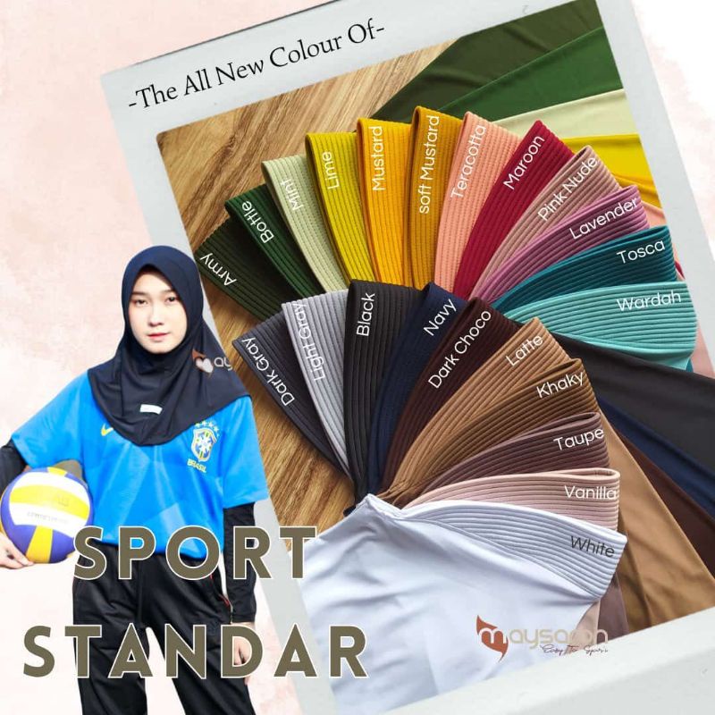 Hijab sport Maysaron / Hijab sport / Hijab olahraga / Hijab volly