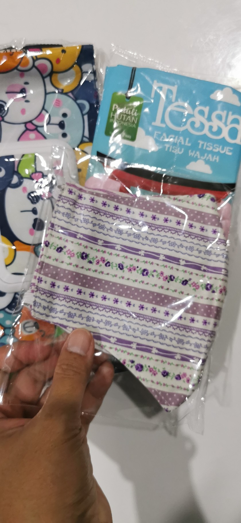 Tempat Tissue Basah Dan Kering 2in1 3in1 4in1 Panda Biru