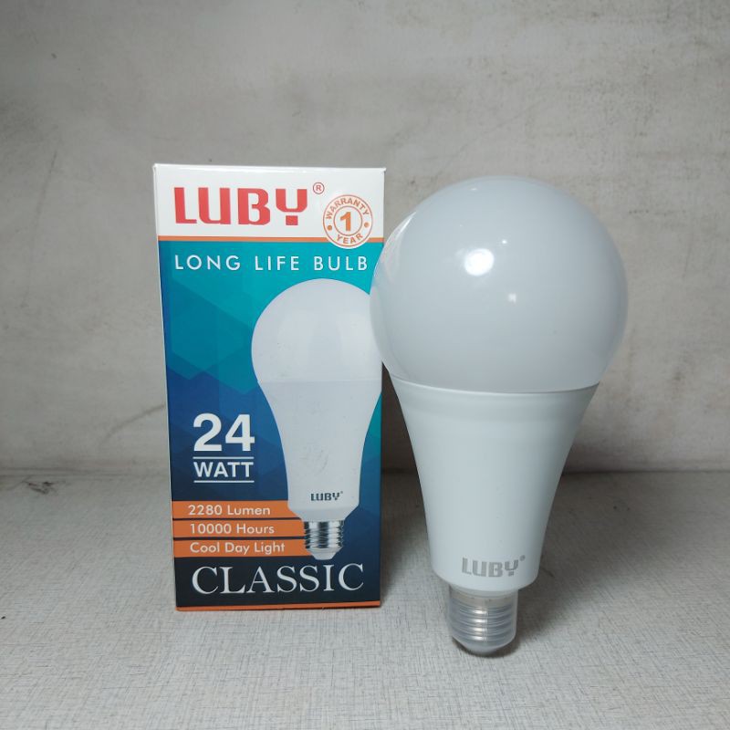 Lampu Bohlam LED Classic 24 Watt Luby / Lampu Classic LED Bulb Cahaya Putih