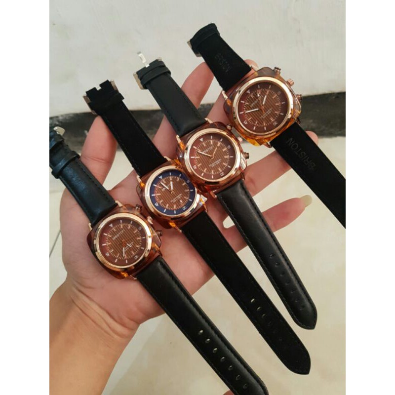 Briston Strap Kulit Quartz Jam Tangan Pria Include Box