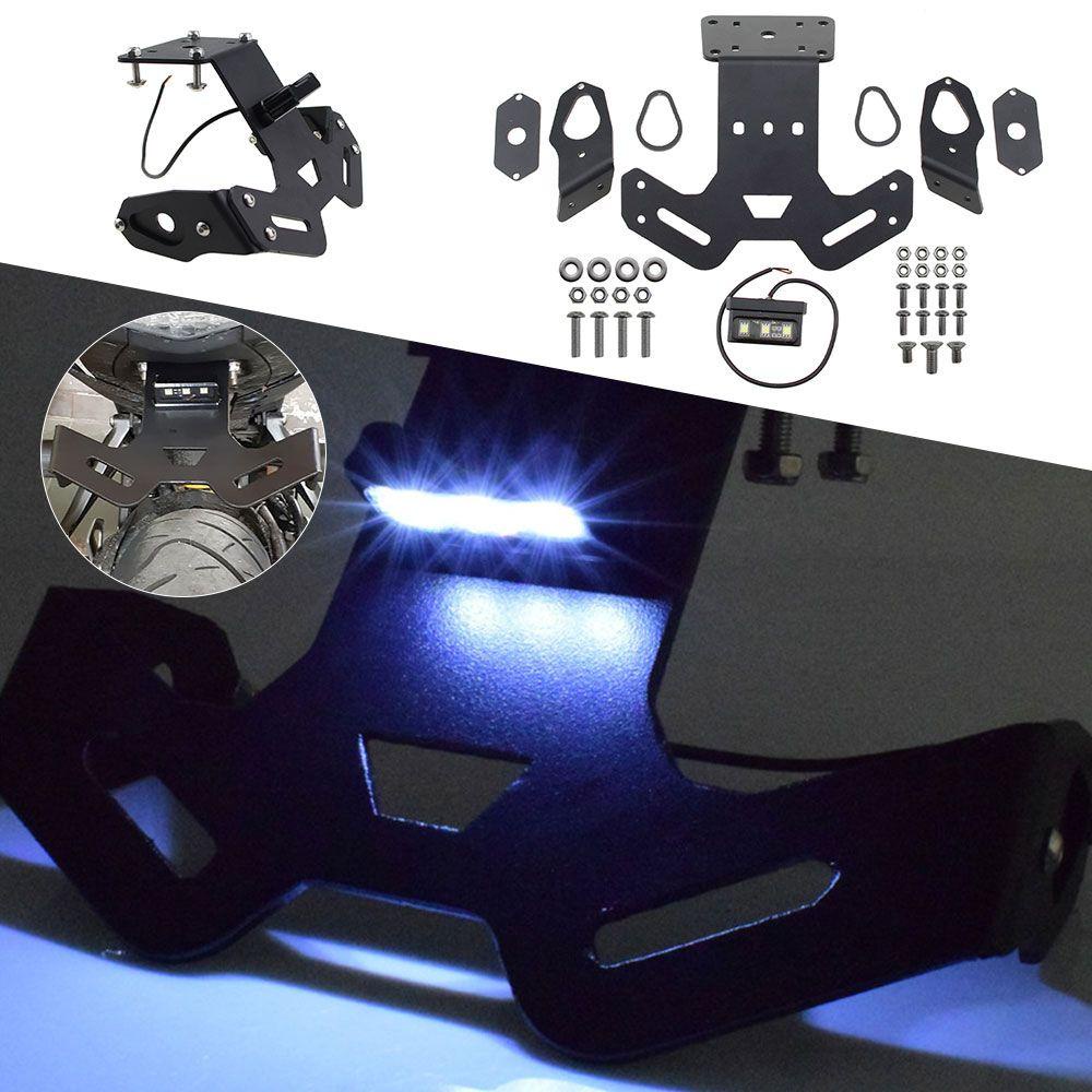 TOP Plat Holder Belakang Motor Lampu Belakang Bracket Lampu Belakang Plat Frame Plat Nomor Braket Belakang Braket Plat Lipat Untuk YAMAHA MT-15 2019-2020