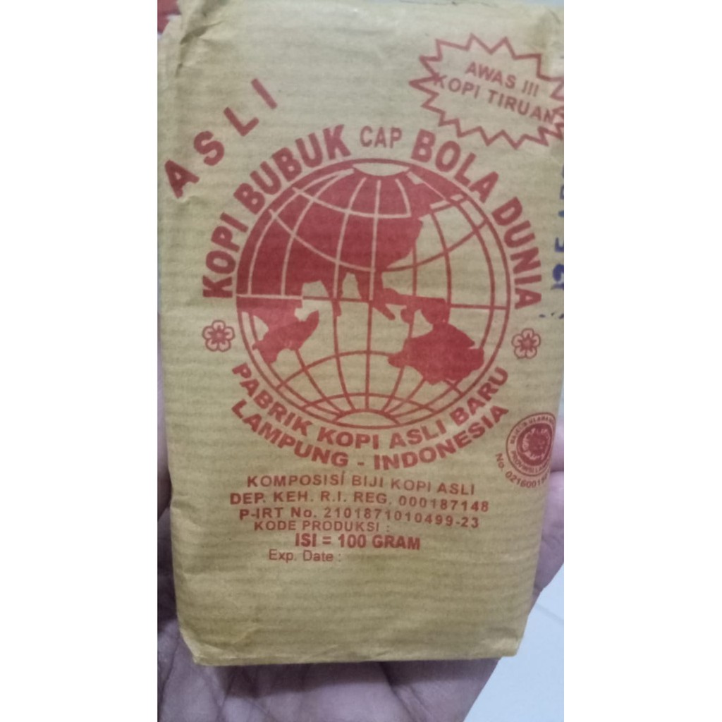 

KOPI bubuk BOLA DUNIA-Lampung, mantap, terkenal